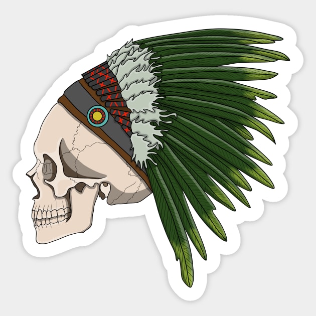 skull headdress Sticker by Artbychb